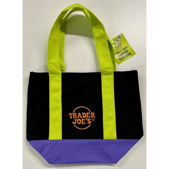 New Trader Joe's Trick-or-Treat Mini Canvas Totes Set of 4 - Picture 4 of 6
